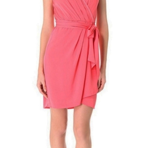 Diane Von Furstenberg NWT Mateo Pink Nectar Silk Dress **Size 6** 🌸🌸 - Picture 3 of 8